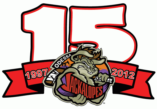 Odessa Jackalopes 2011 12 Anniversary Logo vinyl decal